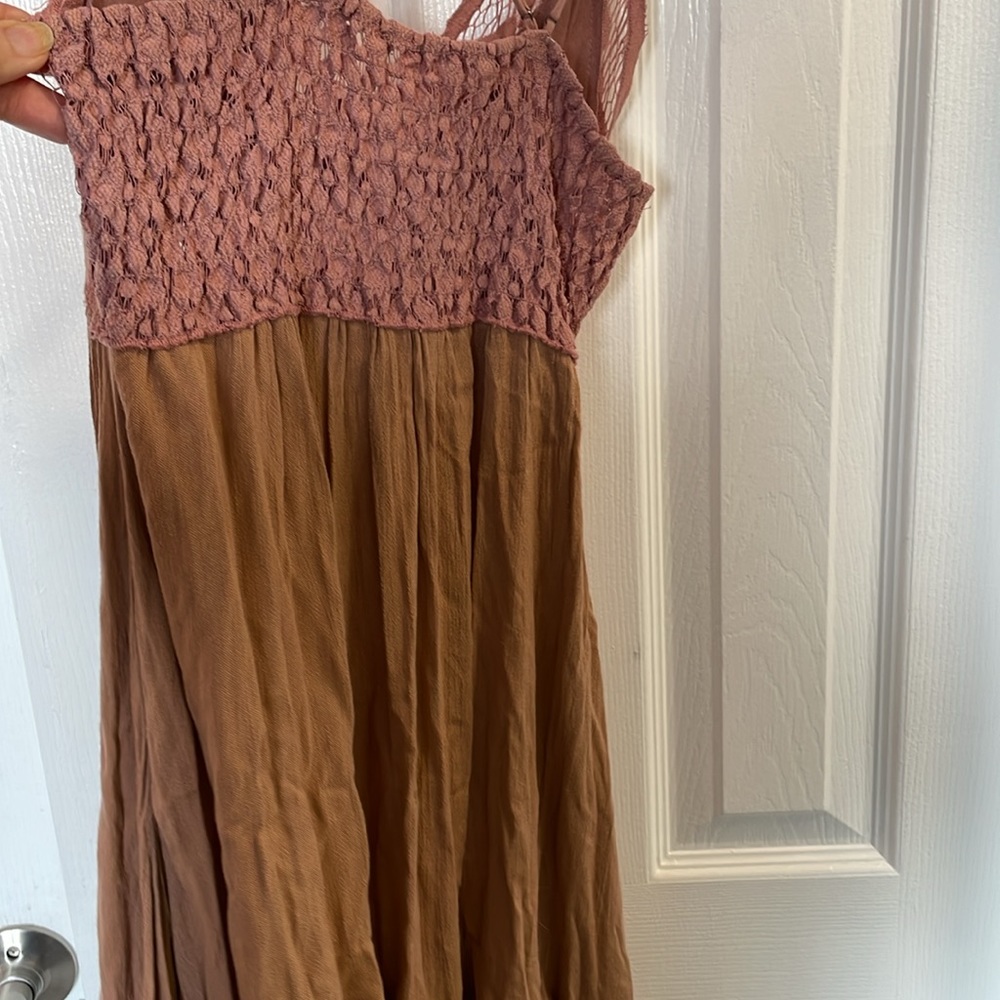 FREE PEOPLE ADELL TWO-TONED SLIP DRESS ROSE SIZE XS - Picture 8 of 12